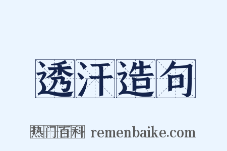 透汗造句是什么意思的图片